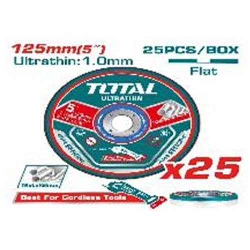 JGO DISCOS CORTE P/ METAL ABRASIVO X25PCS 125MM X 1.0MM TOTAL