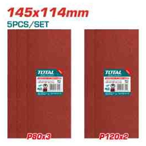 LIJA PARA LIJADORA 145X114MM POR 5PCS TOTAL