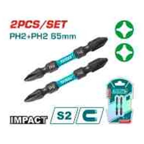 JGO PUNTAS DESTORNILLADOR 2PCS PH2+2 65M TOTAL