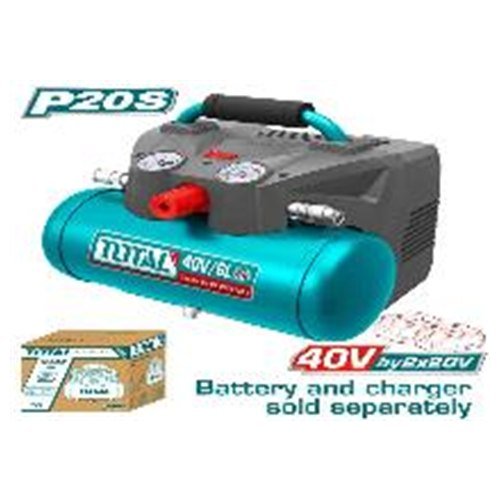 COMPRESOR DE AIRE AUTOMATICO INALAMBRICO 40V TOTAL SIN BATERIA SIN CARGADOR