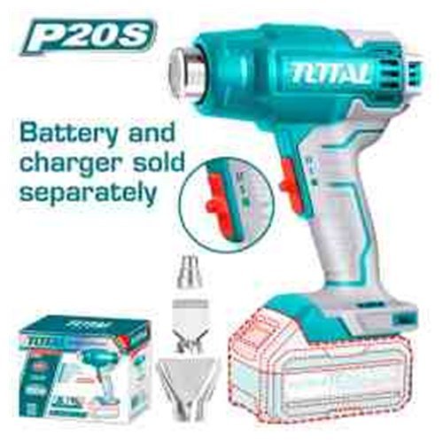 PISTOLA DE CALOR INALAMBRICO 20V + CARG Y 1 BAT 4amp TOTAL