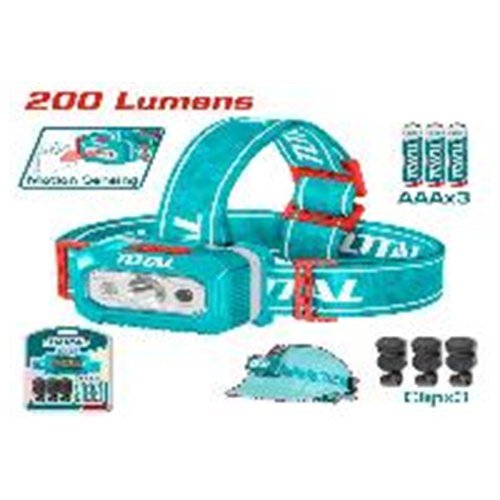 LINTERNA DE CABEZA 200 LUMENS TOTAL