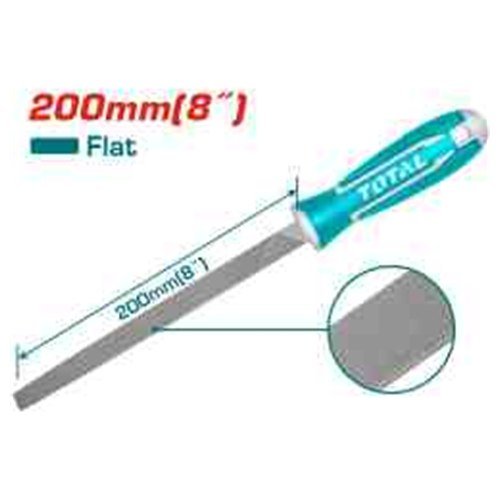 LIMA PLANA P/ ACERO 8" 200MM TOTAL
