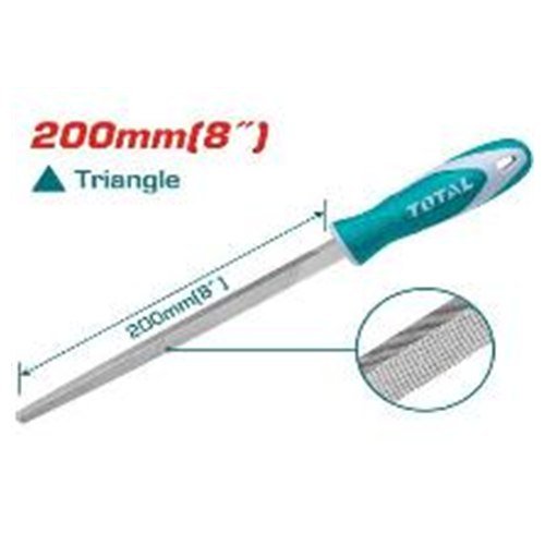 LIMA TRIANGULAR P/ ACERO 8" 200MM TOTAL