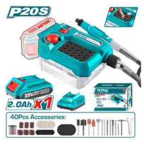 HERRAMIENTA MULTIUSO INALAMBRICO 20V + 40 ACCESORIOS TOTAL